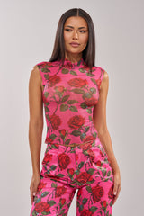 DOZEN ROSES MESH TOP